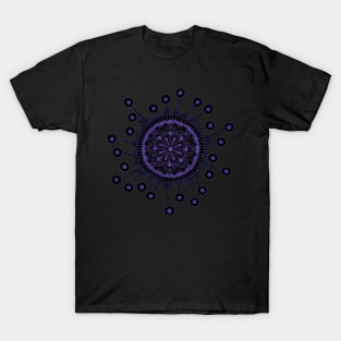 Virus Mandala (black/purple) T-Shirt